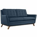 East End Imports Beguile Fabric Loveseat- Azure EEI-1799-AZU